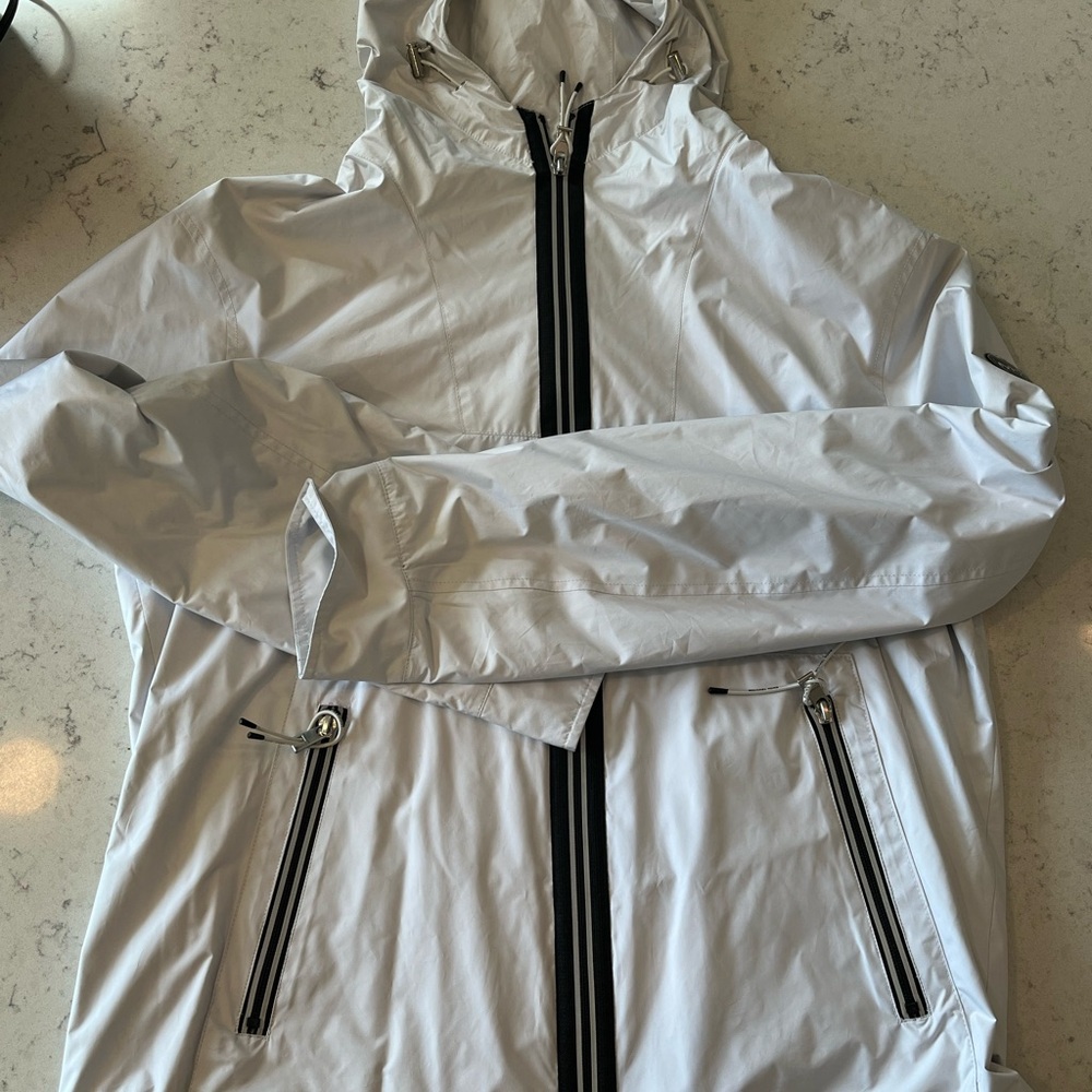 Michael Kors Lightweight Hooded Jacket Large White